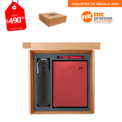 MC PACK05 Paquete Regalo Empresarial Navidad Posada Termo Boligrafo Agenda