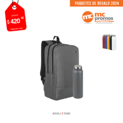 MC PACK50GRIS Empresarial Navidad Posada Mochila Termo